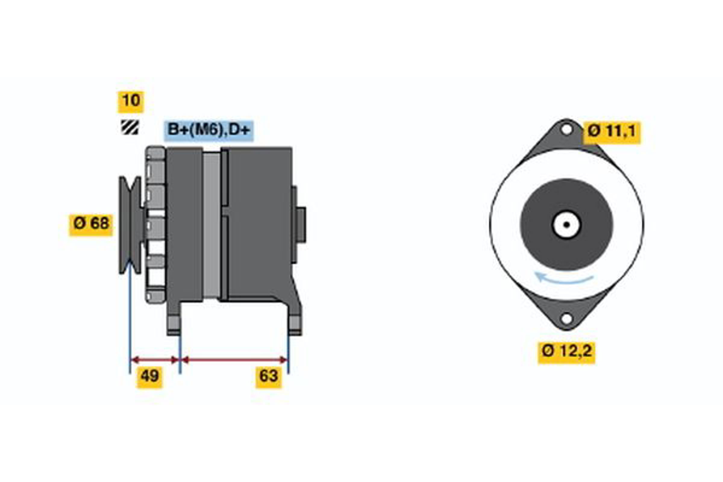 Генератор BOSCH 0120489146