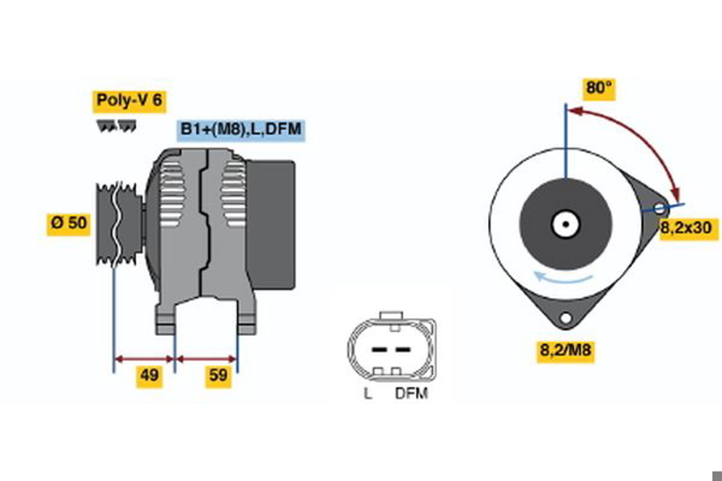 Генератор BOSCH 0124315007