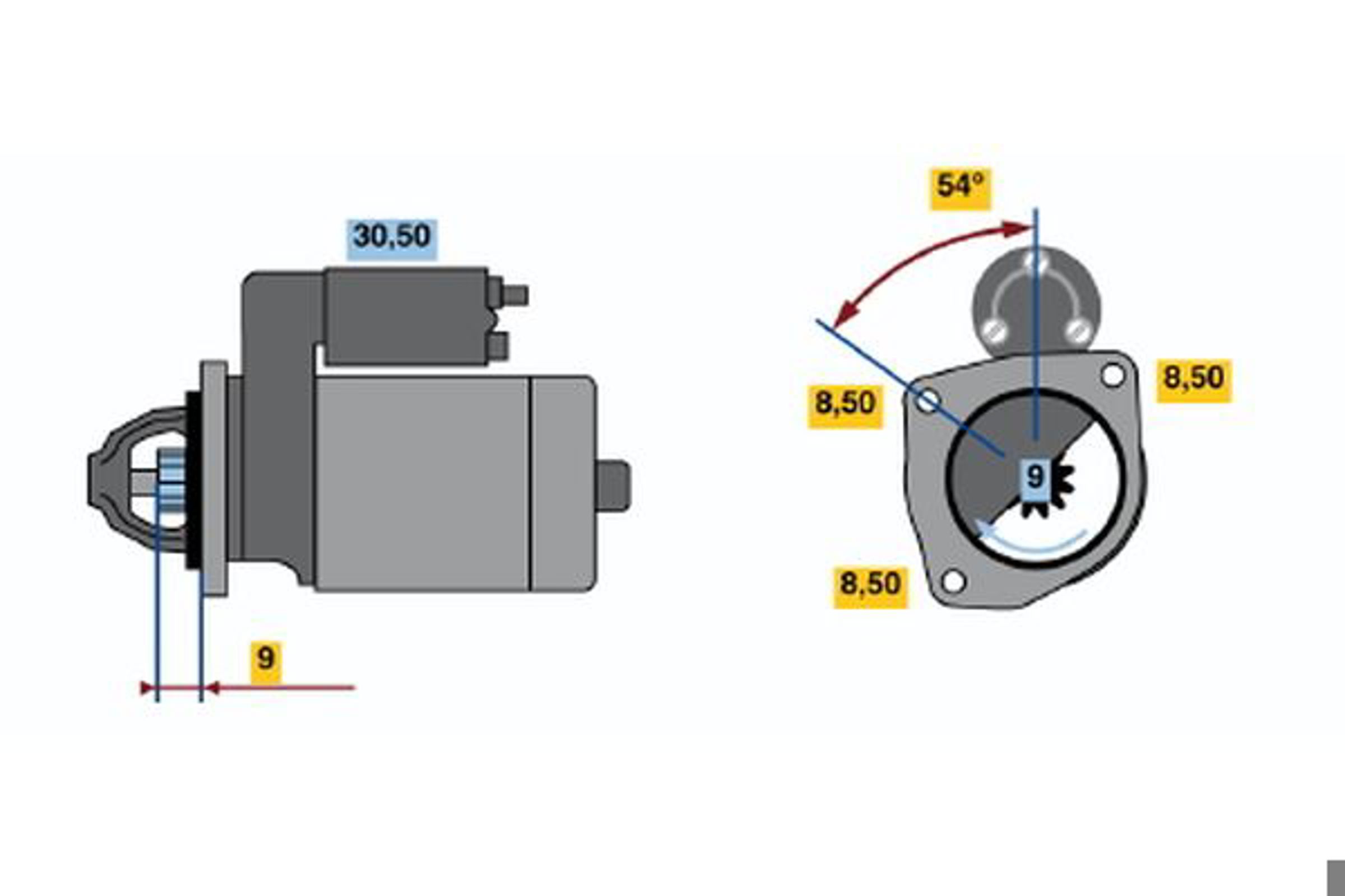 Стартер BOSCH 0986013210