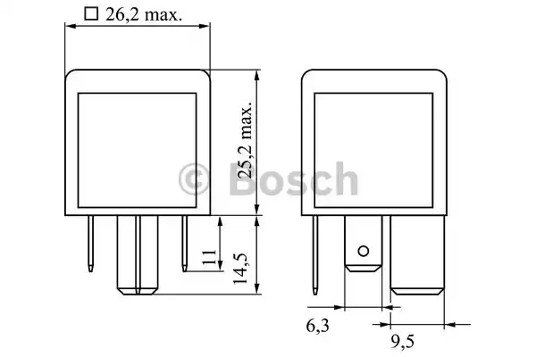 Реле рабочий ток BOSCH 0986332002