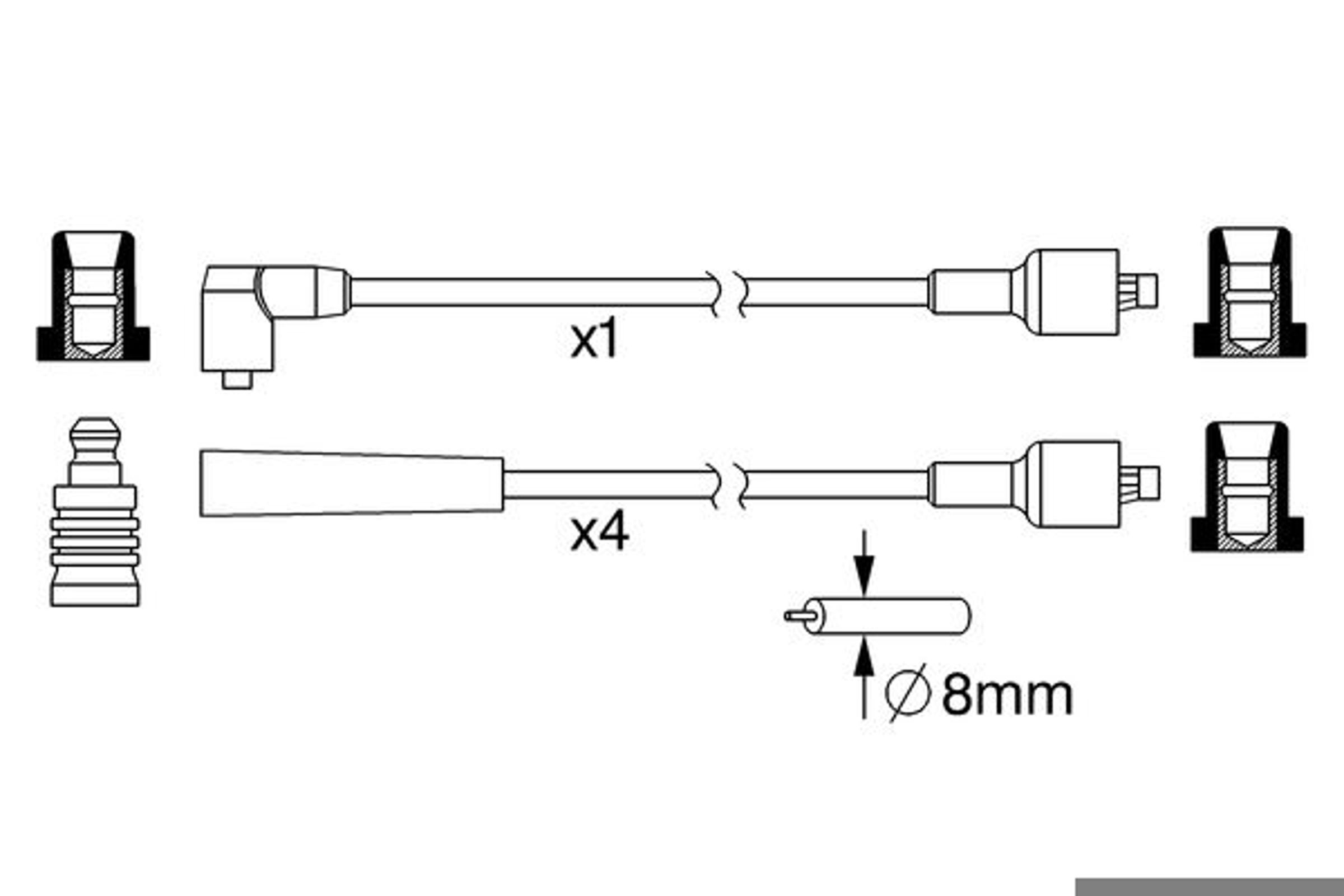 Комплект проводов зажигания BOSCH 0986357114