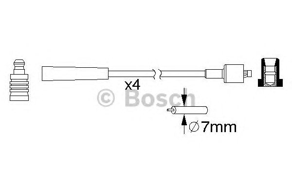 Комплект проводов зажигания BOSCH 0986357165
