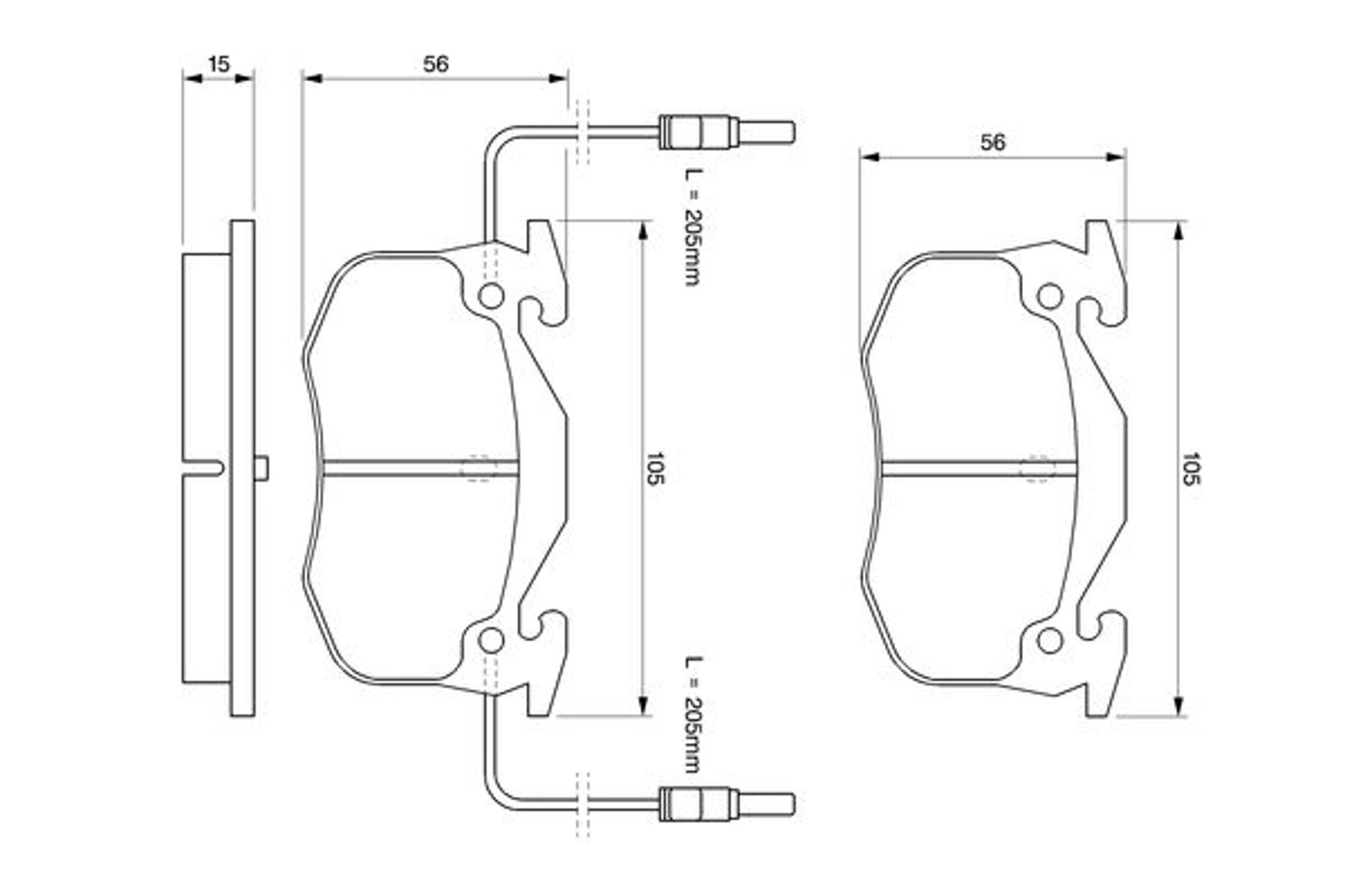 Колодки тормозные дисковые BOSCH 0986424147