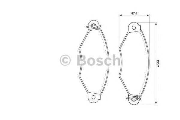 Комплект тормозных колодок дискового тормоза BOSCH 0986424453