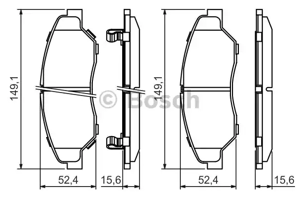 Колодки тормозные дисковые BOSCH 0986424696