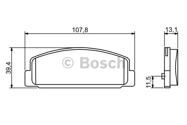 Комплект тормозных колодок дискового тормоза BOSCH 0986424817