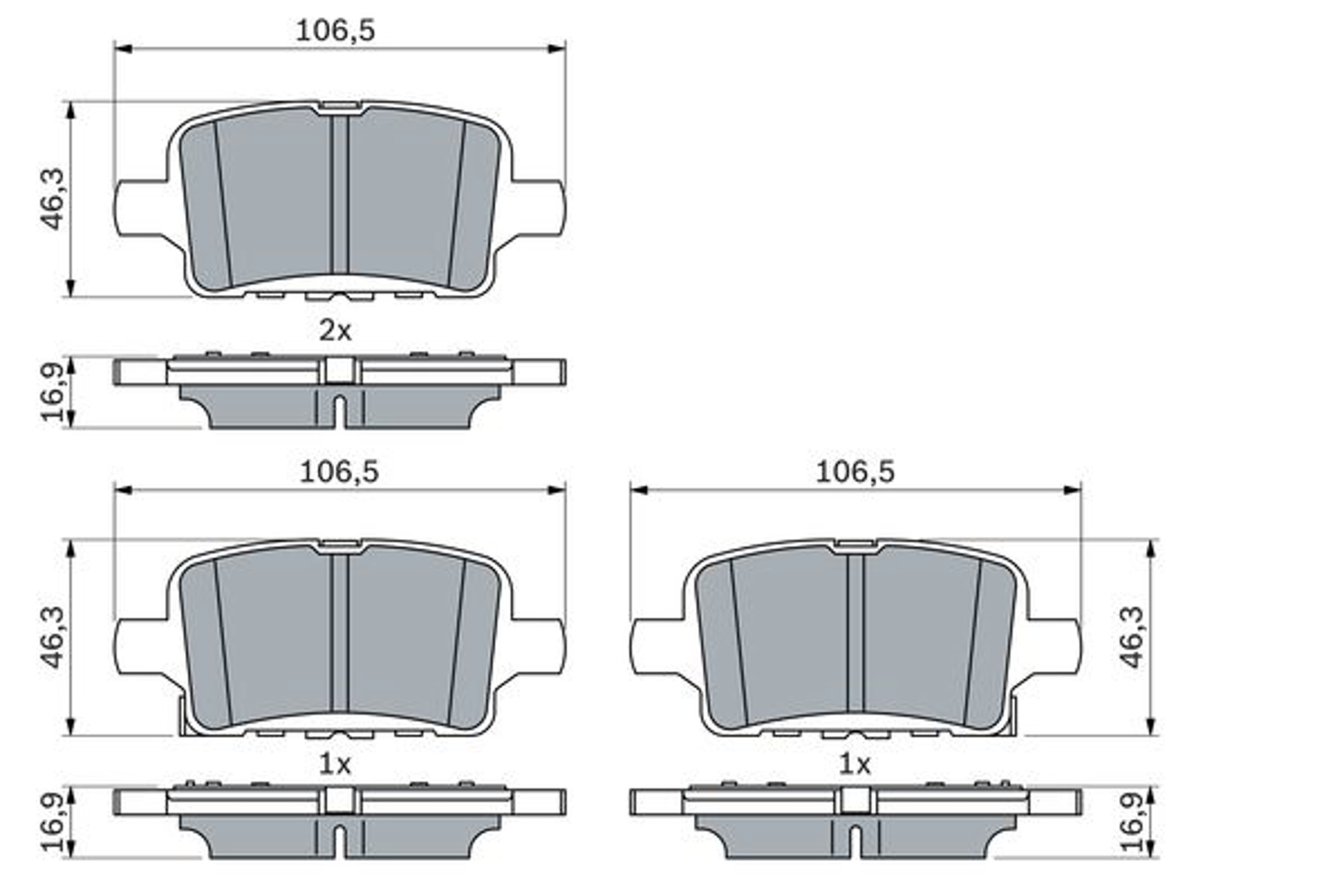 Колодки тормозные дисковые зад. chevrolet equinox malibu 15 / opel insignia b 18- BOSCH 0986424870