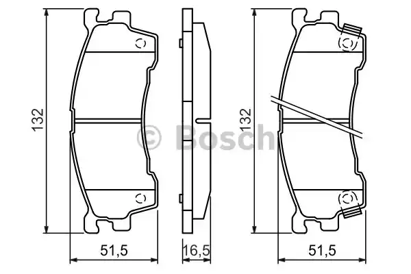 Комплект тормозных колодок дискового тормоза BOSCH 0986460975