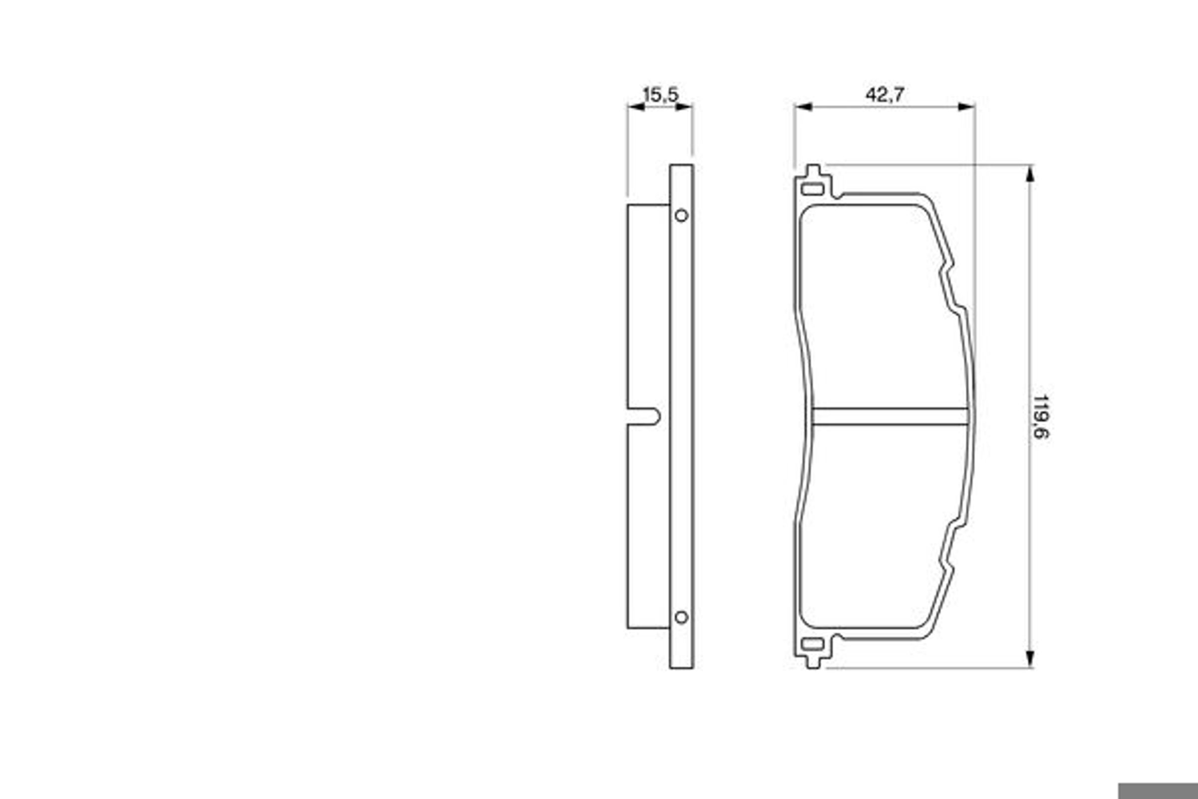 Колодки тормозные дисковые BOSCH 0986461140