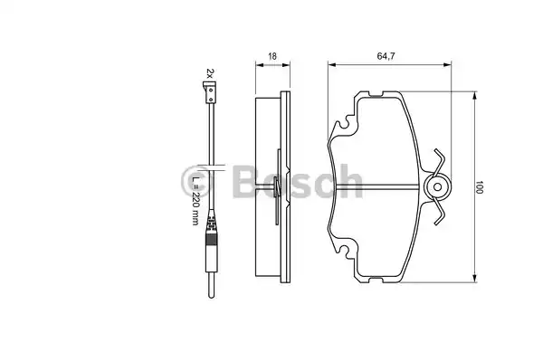 Комплект тормозных колодок дискового тормоза BOSCH 0986467720