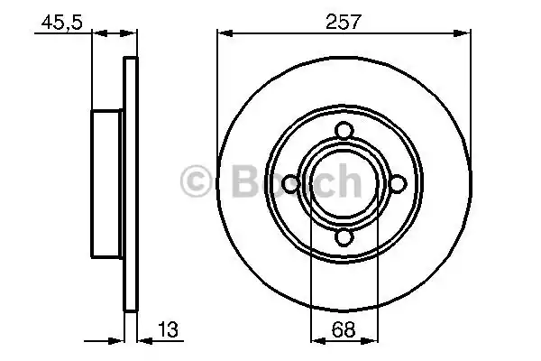 Тормозной диск BOSCH 0986478016
