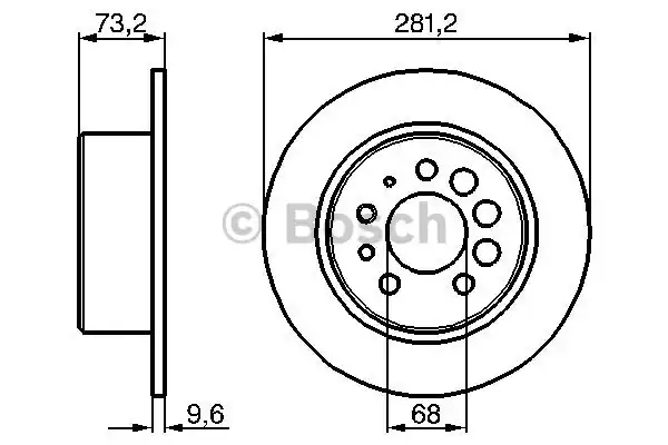 Тормозной диск BOSCH 0986478143