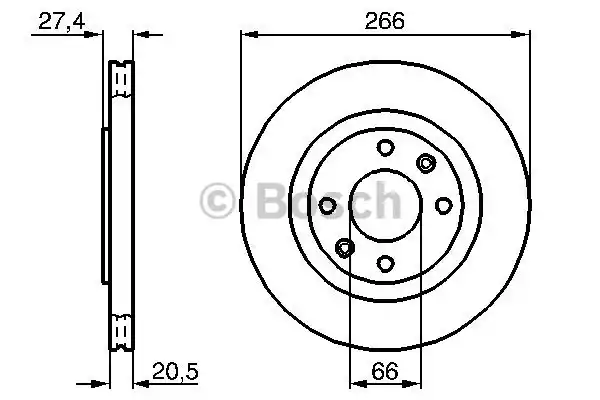 Тормозной диск BOSCH 0986478268
