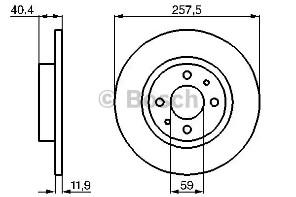 Тормозной диск BOSCH 0986478343