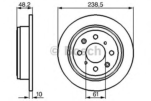 Тормозной диск BOSCH 0986478350
