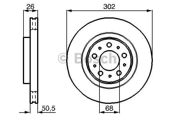 Тормозной диск BOSCH 0986478454