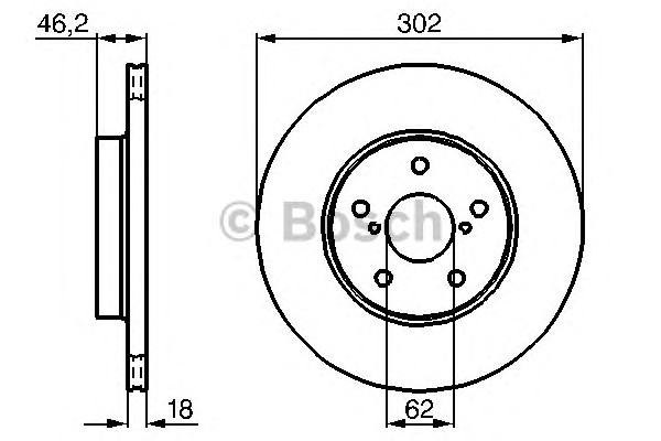 Тормозной диск BOSCH 0986478490