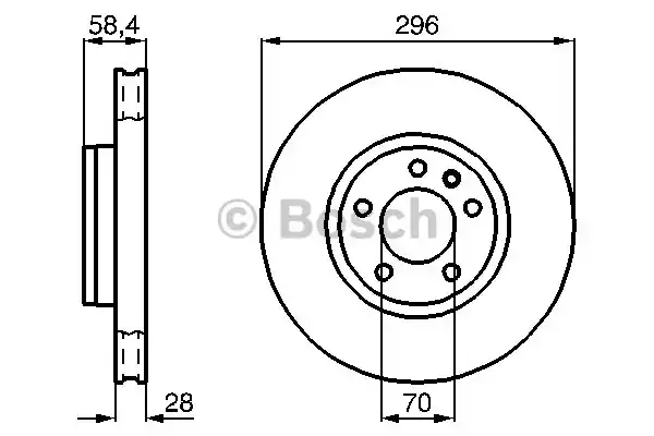 Тормозной диск BOSCH 0986478593