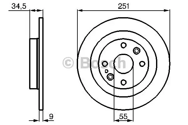 Диск тормозной BOSCH 0986478701