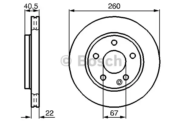 Тормозной диск BOSCH 0986478875