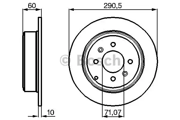 Тормозной диск BOSCH 0986478877
