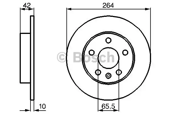Тормозной диск BOSCH 0986478884