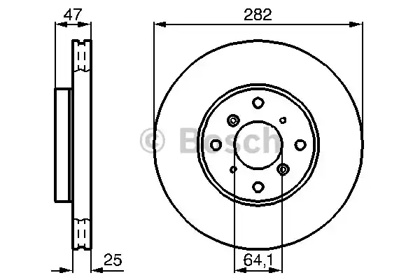 Тормозной диск BOSCH 0986478982