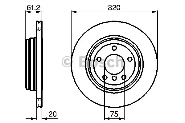 Тормозной диск BOSCH 0986479056