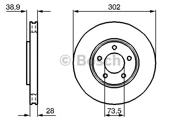 Тормозной диск BOSCH 0986479117