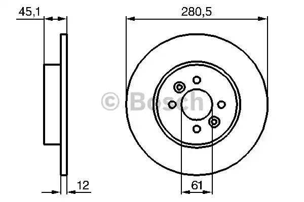 Тормозной диск BOSCH 0986479195