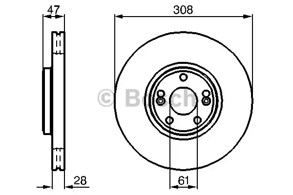 Тормозной диск BOSCH 0986479199