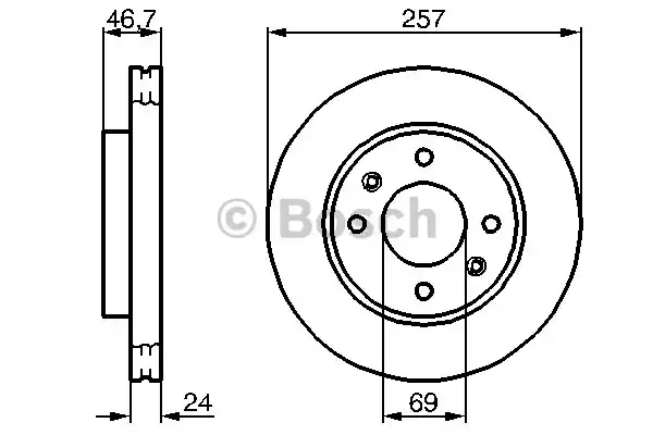 Тормозной диск BOSCH 0986479207