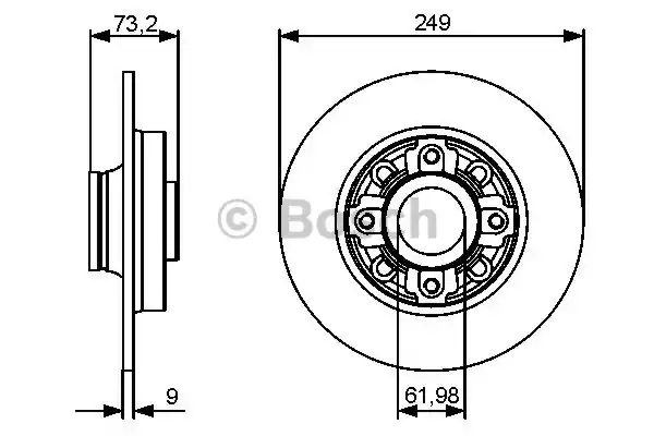 Тормозной диск BOSCH 0986479400