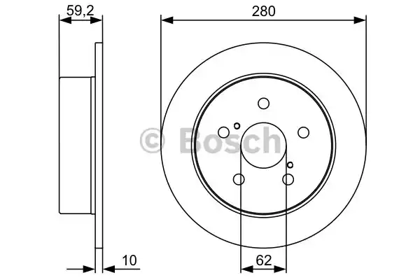 Тормозной диск BOSCH 0986479520