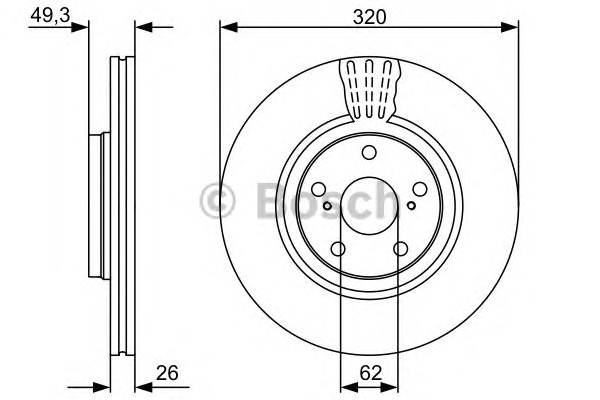 Тормозной диск BOSCH 0986479562