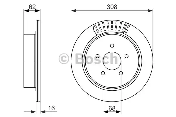 Тормозной диск BOSCH 0986479606