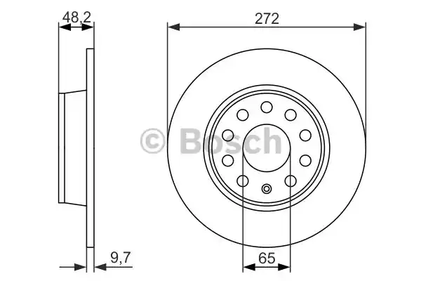 Тормозной диск BOSCH 0986479677