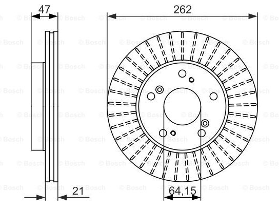 Тормозной диск BOSCH 0986479687