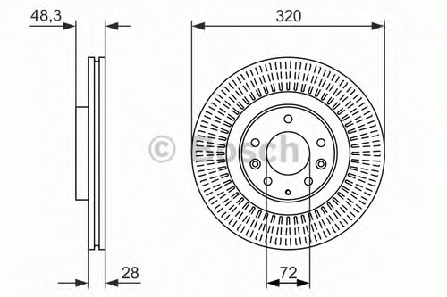 Тормозной диск BOSCH 0986479795