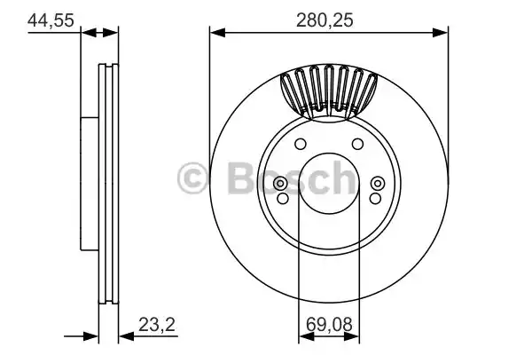 Тормозной диск BOSCH 0986479A12