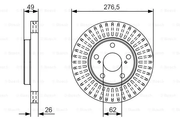 Тормозной диск BOSCH 0986479A62