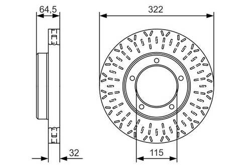 Диск тормозной BOSCH 0986479A64