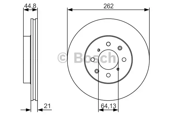 Тормозной диск BOSCH 0986479R80