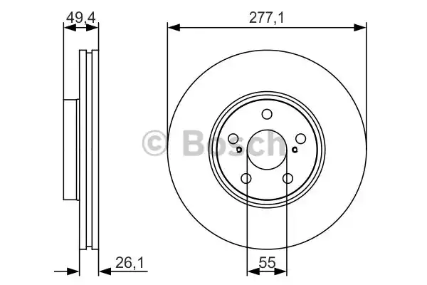 Тормозной диск BOSCH 0986479S09