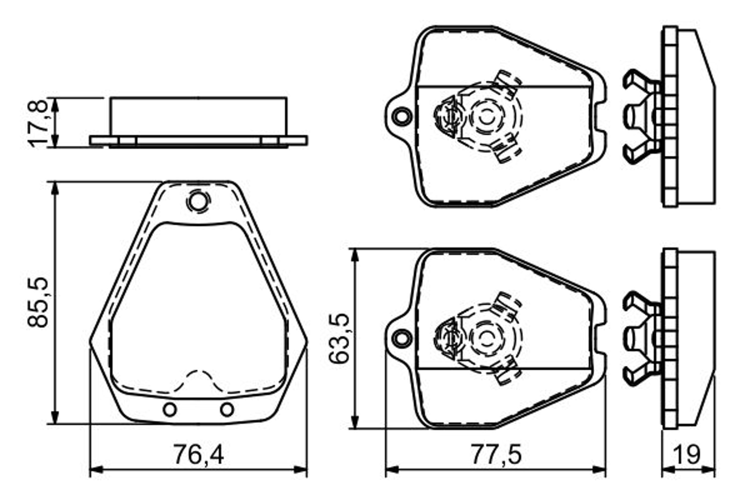 Колодки тормозные дисковые BOSCH 0986494215