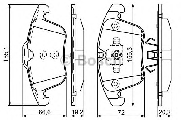 Комплект тормозных колодок дискового тормоза BOSCH 0986494342