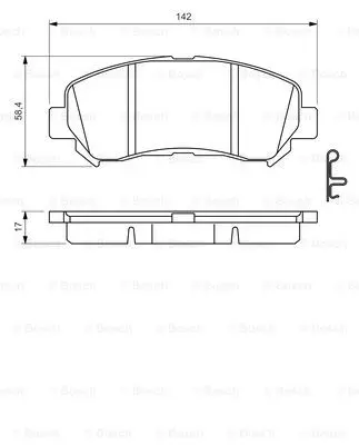 Комплект тормозных колодок дискового тормоза BOSCH 0986494501