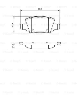 Комплект тормозных колодок дискового тормоза BOSCH 0986494569