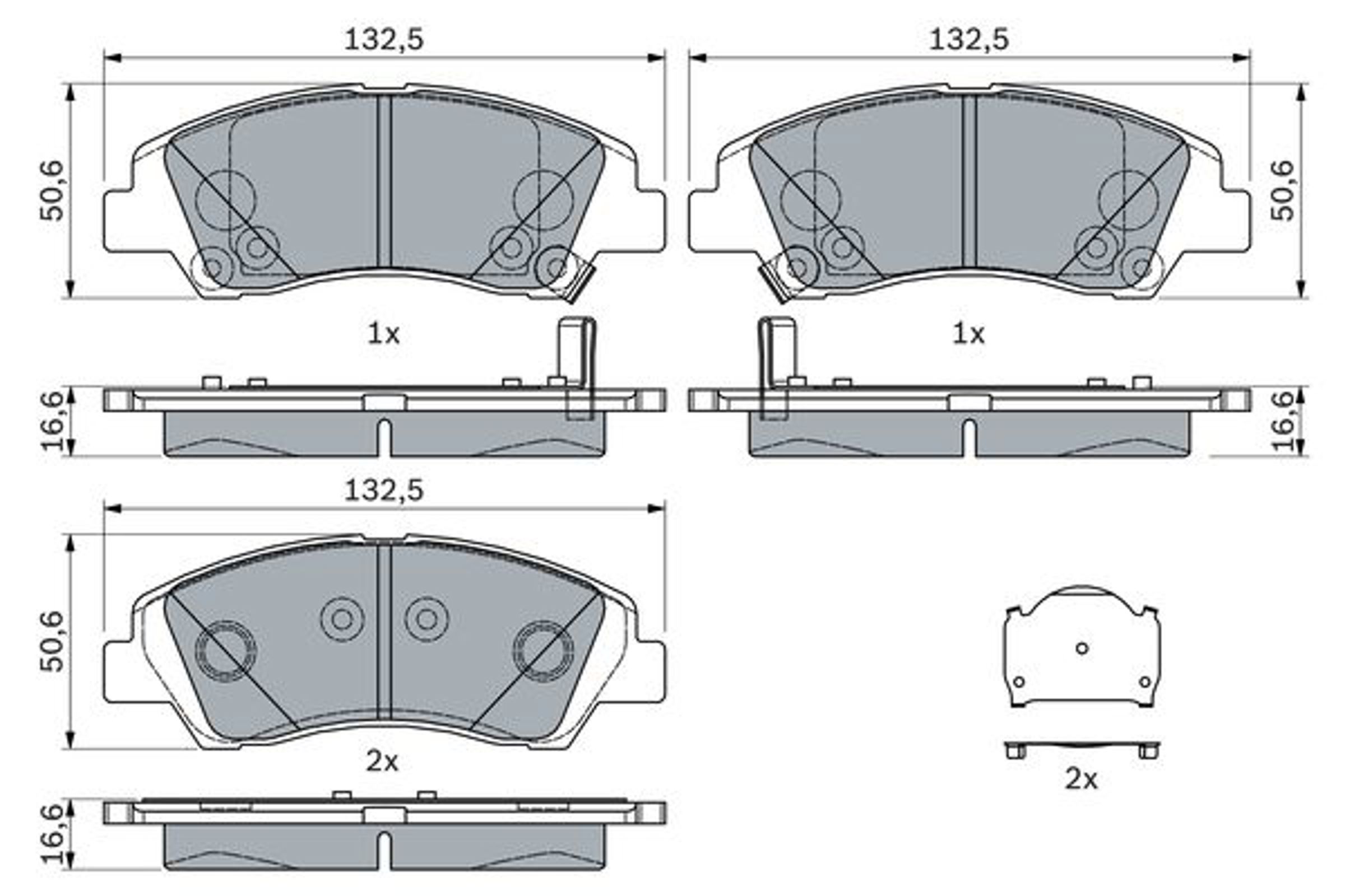 Колодки тормозные дисковые перед BOSCH 0986494760