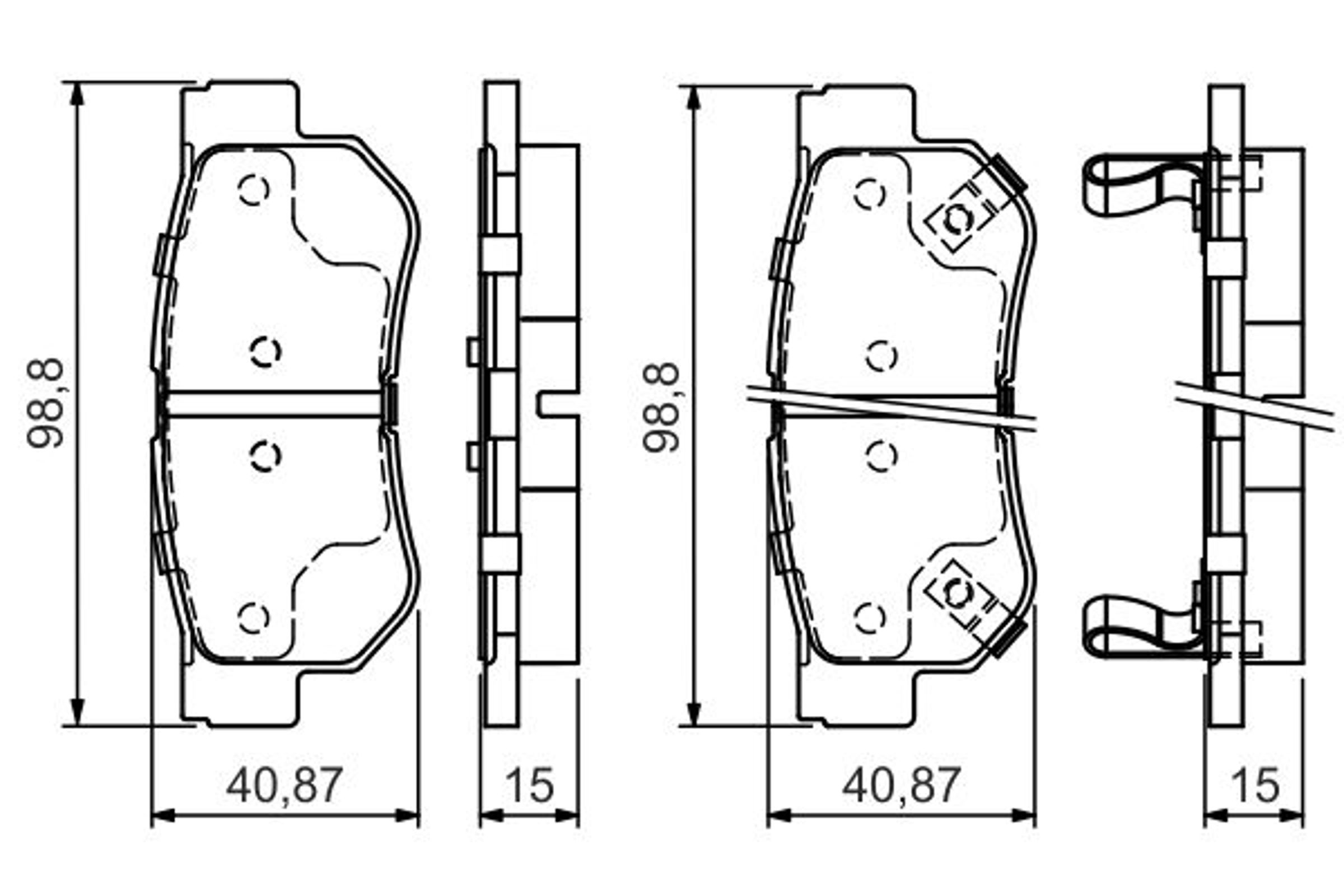 Колодки тормозные дисковые BOSCH 0986495022